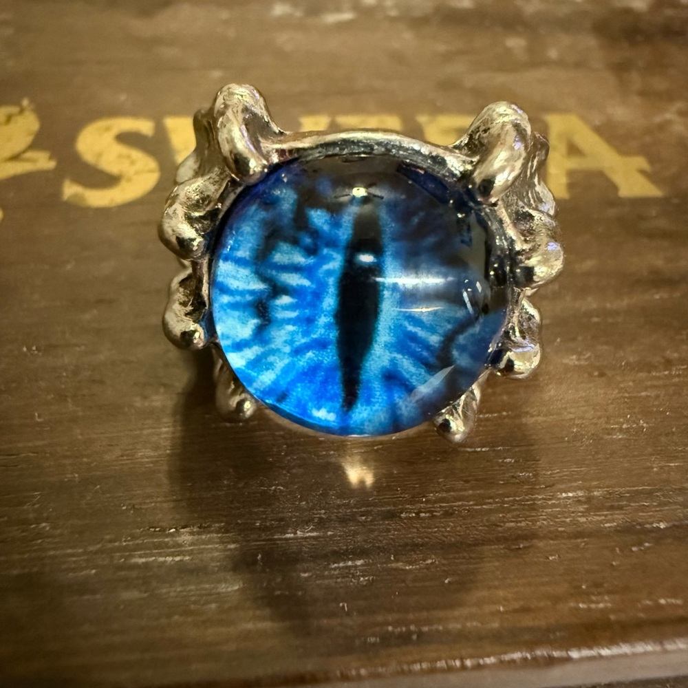 Blue and Silver Women's Ring